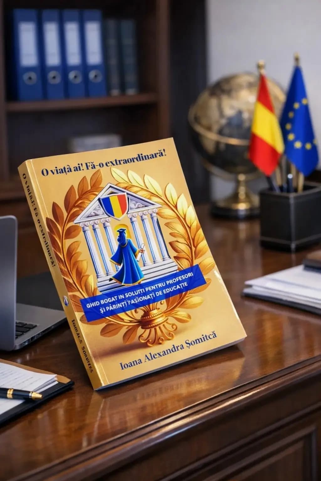image with the proprietary book of empowered romania platform, written by Ioana Alexandra Somitca an university assitance, researcher and trainer with over 10 years of experience